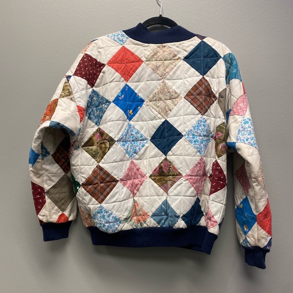 Vintage 80’s Handmade Quilted Bomber Jacket Rare! - Picture 3 of 9